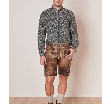 Krüger BUAM Trachtenhemd "Roy" mit Muster 911467 | Marine