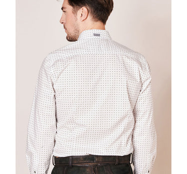 Krüger BUAM Trachtenhemd "Johann" mit Muster 912467 | Weiß Grün