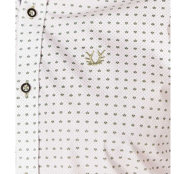 Krüger BUAM Trachtenhemd "Johann" mit Muster 912467 | Weiß Grün