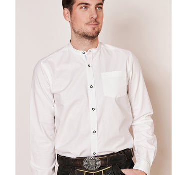 Krüger BUAM Trachtenhemd "Madoc" Slimfit 911667 | Weiß Hellblau