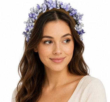 Blumen Haarreif "Marissa" mit zarten Blüten | Flieder