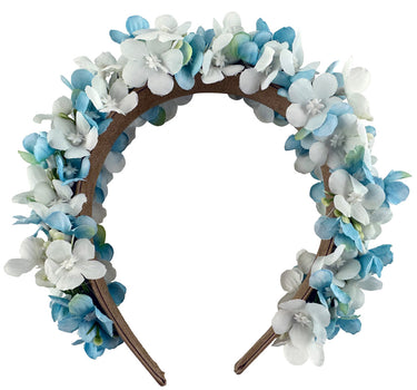 Blumen Haarreif "Marissa" mit zarten Blüten | Hellblau