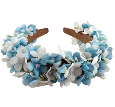 Blumen Haarreif "Marissa" mit zarten Blüten | Hellblau