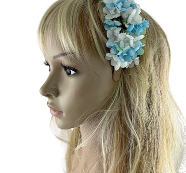 Blumen Haarreif "Marissa" mit zarten Blüten | Hellblau