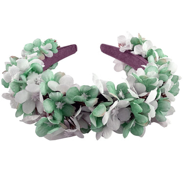 Blumen Haarreif "Marissa" mit zarten Blüten | Hellgrün
