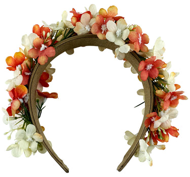 Blumen Haarreif "Marissa" mit zarten Blüten | Orange