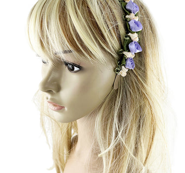Blumen Haarreif "Rosalie" mit Rosenblüten | Flieder
