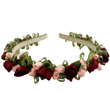 Blumen Haarreif "Rosalie" mit Rosenblüten | Rot