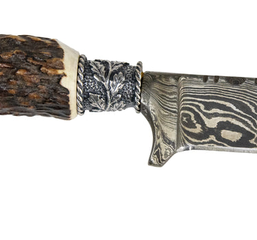 Funk Hirschhorn Trachtenmesser mit Damastklinge und Zierfigur | Fische