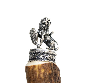 Funk Hirschhorn Trachtenmesser mit Zierfigur | Bayrischer Löwe