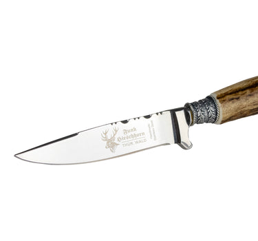 Funk Hirschhorn Trachtenmesser mit Zierkappe | Edelweiß