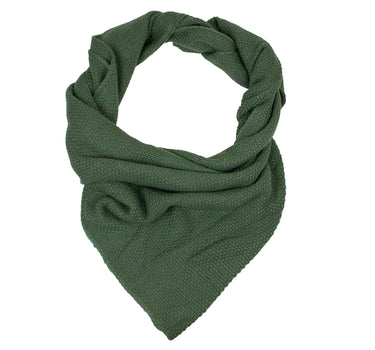 XL Strick Dreieckstuch - Schal  200 x 80 cm | Olivgrün