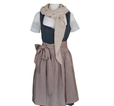 XL Strick Dreieckstuch - Schal  200 x 80 cm | Silbergrau