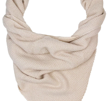 XL Strick Dreieckstuch - Schal  200 x 80 cm | Creme