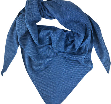 XL Strick Dreieckstuch - Schal  200 x 80 cm | Jeansblau