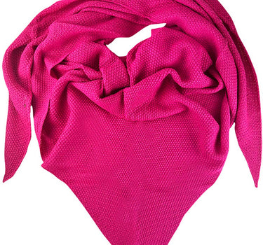 XL Strick Dreieckstuch - Schal  200 x 80 cm | Pink