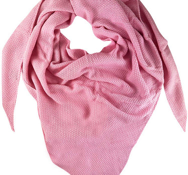 XL Strick Dreieckstuch - Schal  200 x 80 cm | Rosa