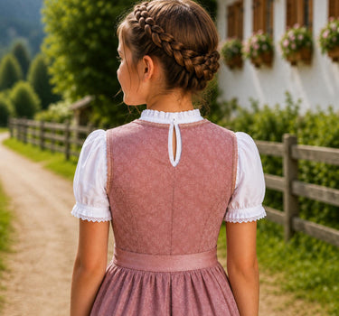Isar-Trachten Kinder Dirndlbluse "Melissa" Herzausschnitt 70733 | Weiß