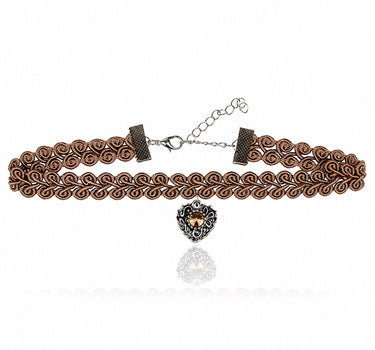 LUISIA® Halsband Kropfband "Editha" | Braun