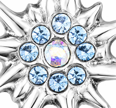 LUISIA® Kinder Halskette "Edelweiß" mit Kristallen von Swarovski® | Hellblau