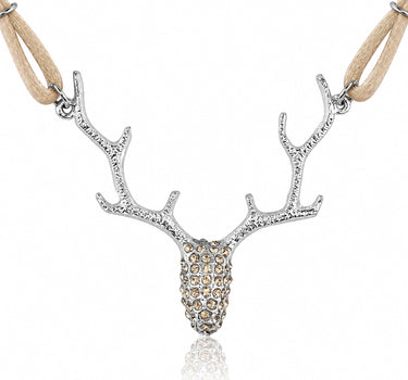 LUISIA® Halskette "Nicola" mit Kristallen von Swarovski® | Hellbraun