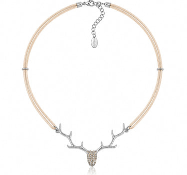 LUISIA® Halskette "Nicola" mit Kristallen von Swarovski® | Hellbraun