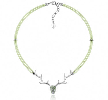 LUISIA® Halskette "Nicola" mit Kristallen von Swarovski® | Lindgrün