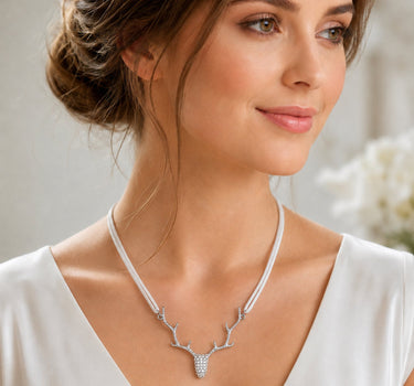 LUISIA® Halskette "Nicola" mit Kristallen von Swarovski® | Weiß
