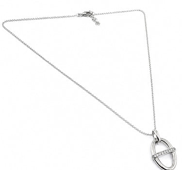 LUISIA Halskette mit Anhänger "Oval" 67012 | 925 Silber (60 cm Länge)