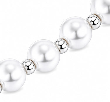 LUISIA® Kinder Perlenkette "Luna" mit Kristallen von Swarovski® | Weiß