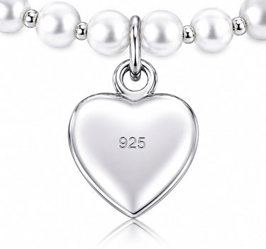 LUISIA® Kinder Perlenkette "Luna" mit Kristallen von Swarovski® | Weiß