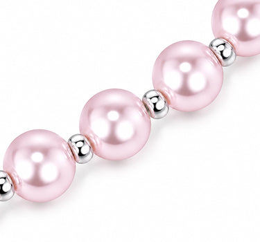 LUISIA® Kinder Perlenkette "Luna" mit Kristallen von Swarovski® | Rosa