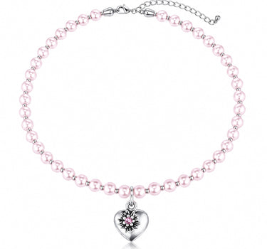 LUISIA® Kinder Perlenkette "Luna" mit Kristallen von Swarovski® | Rosa