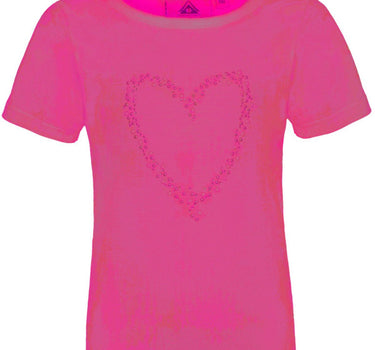 Isar-Trachten Kinder T-Shirt mit Strass Herz 52763 | Pink - Mädchen Oberteil