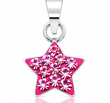 LUISIA® Kettenanhänger "Stern" mit Kristallen von Swarovski® | Pink