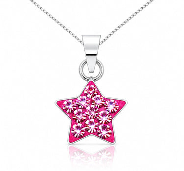 LUISIA® Kettenanhänger "Stern" mit Kristallen von Swarovski® | Pink