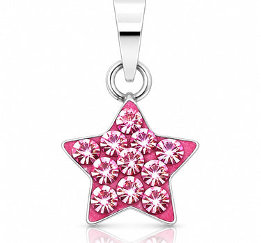 LUISIA® Kettenanhänger "Stern" mit Kristallen von Swarovski® | Rosa