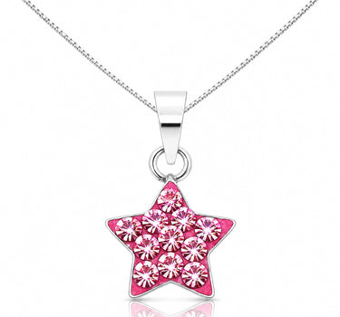 LUISIA® Kettenanhänger "Stern" mit Kristallen von Swarovski® | Rosa