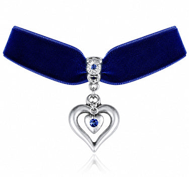 LUISIA® Samt Kropfband "Heart in Heart" | Halskette