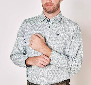 Krüger Trachtenhemd "Benno" mit Muster 913762 | Grün