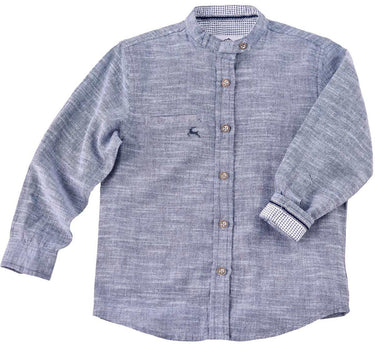 MADDOX Kinder Trachtenhemd "Justus" mit Hirschstickerei K-106 | Blau