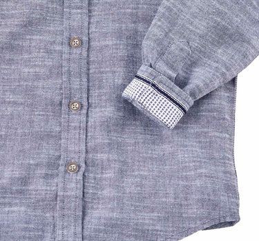 MADDOX Kinder Trachtenhemd "Justus" mit Hirschstickerei K-106 | Blau