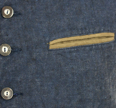 MADDOX Kinder Leinen Trachten Weste "Oliver" | Dunkelblau Marine