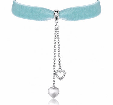 LUISIA® Kropfband "Mattea" mit Kristallen von Swarovski® | Hellblau