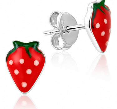 LUISIA® Ohrstecker "Kinder Ohrringe Erdbeere" | 925 Silber