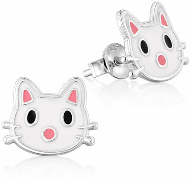 LUISIA® Ohrstecker Katze Kitty - 925 Sterling Silber