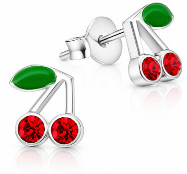 LUISIA® Kinder Ohrstecker "Kirschen" mit Kristallen von Swarovski®