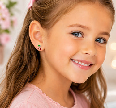 LUISIA® Kinder Ohrstecker "Kirschen" mit Kristallen von Swarovski®