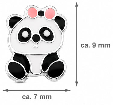 LUISIA® Ohrstecker "Panda Bär" mit Zirkonia E-15149 | 925 Sterling Silber
