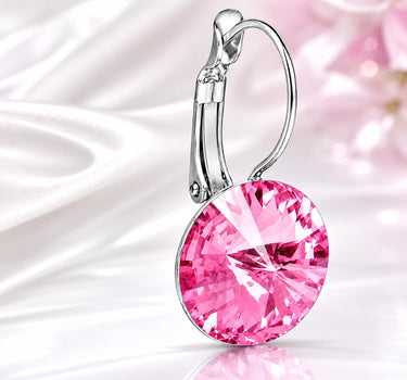 LUISIA® Ohrringe Rivoli mit Kristallen von Swarovski® - 12 mm | Rosa